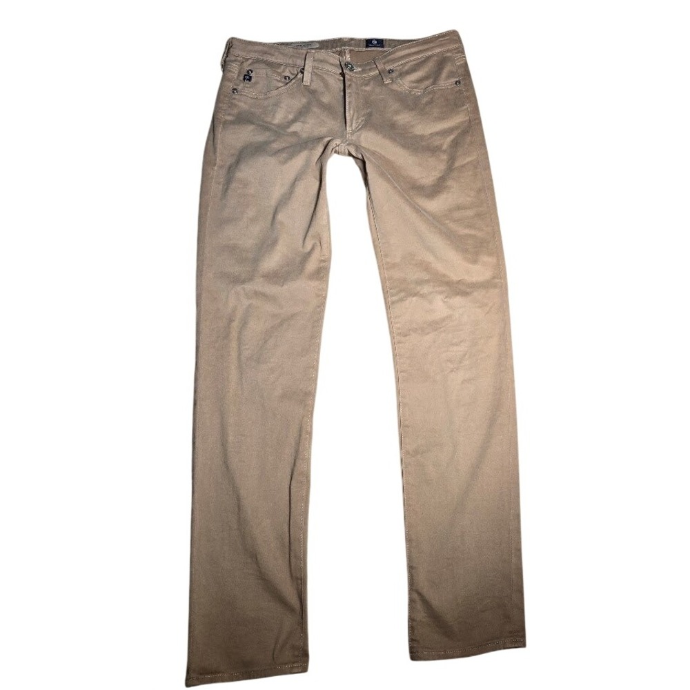 AG Adriano Goldschmied Women The Stilt Cigarette Jeans Tan Khaki 29R Made in USA